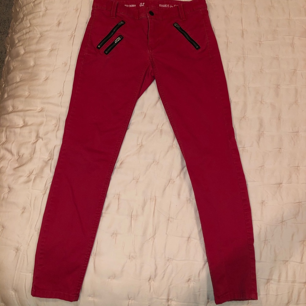 Gap Red Skinny Khakis